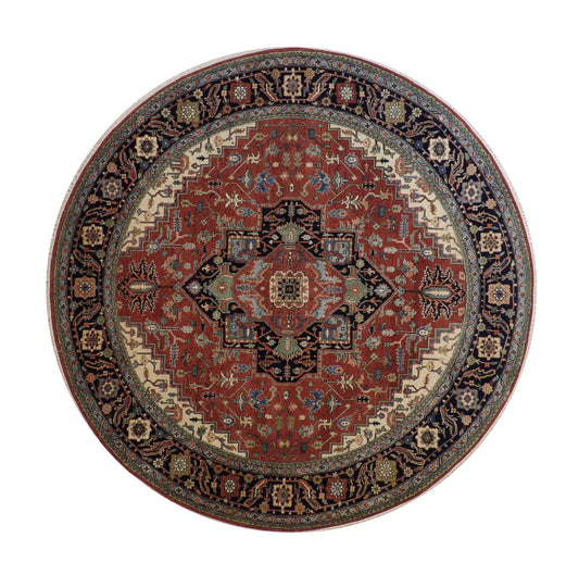 8x8 Tribal Hand-Knotted Wool rug, Rug #101-20201