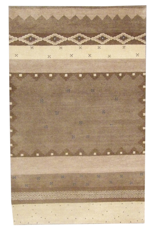 5x8 Tribal Hand-Knotted Wool rug, Rug #101-837