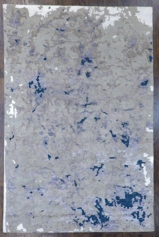 6x9 Modern Hand-Knotted Silk rug, Rug #101-719
