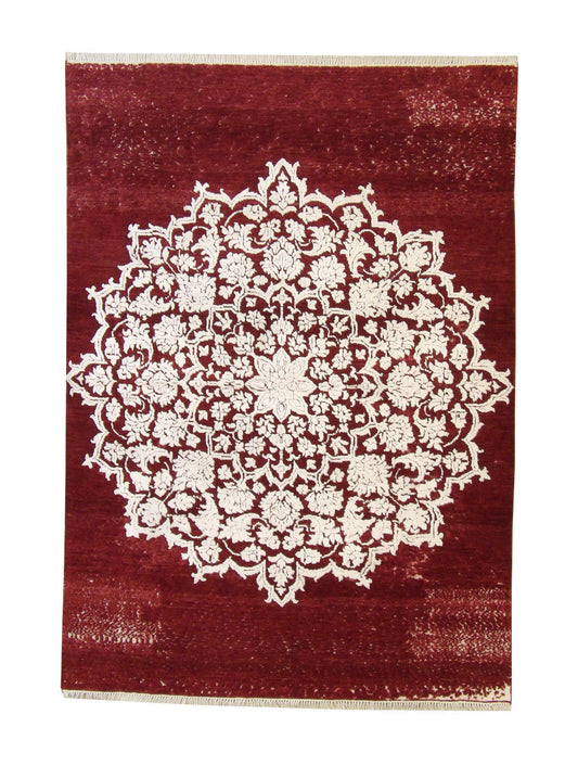 5x8 Transitional Hand-Knotted Silk rug, Rug #101-2267