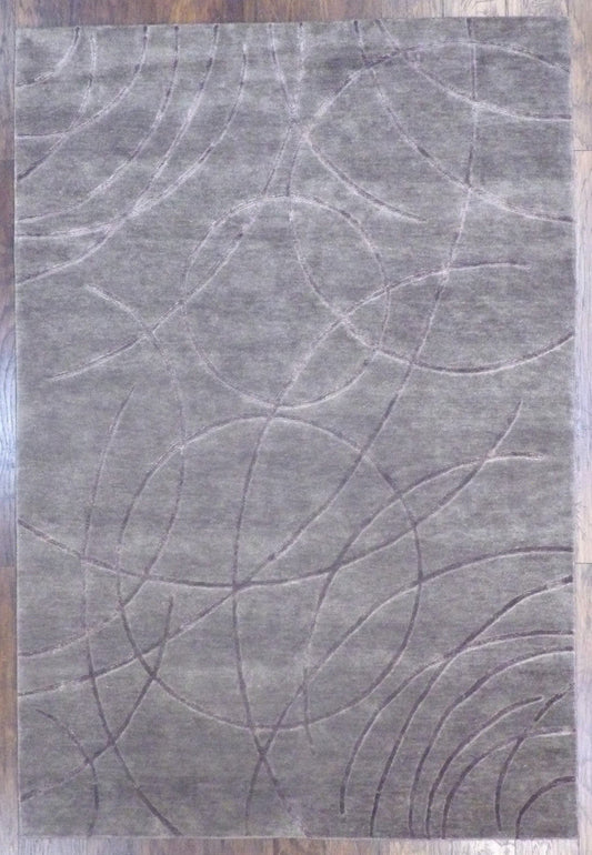 6x9 Modern Hand-Knotted Silk rug, Rug #101-720