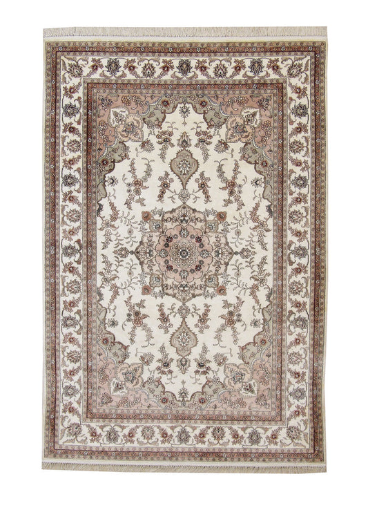 4x6 Traditional Hand-Knotted Silk rug, Rug #101-5049