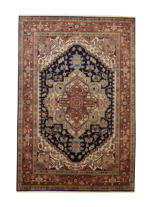 6x9 Antique Hand-Knotted Wool rug, Rug #101-20097