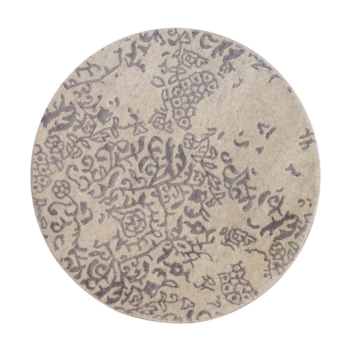 3x3 Transitional Hand-Knotted Silk rug, Rug #101-2026