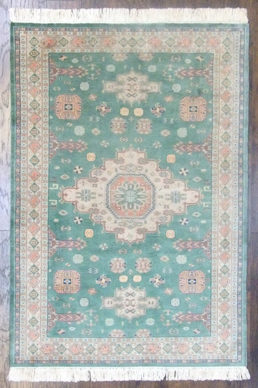 4x6 Traditional Hand-Knotted Silk rug, Rug #101-629