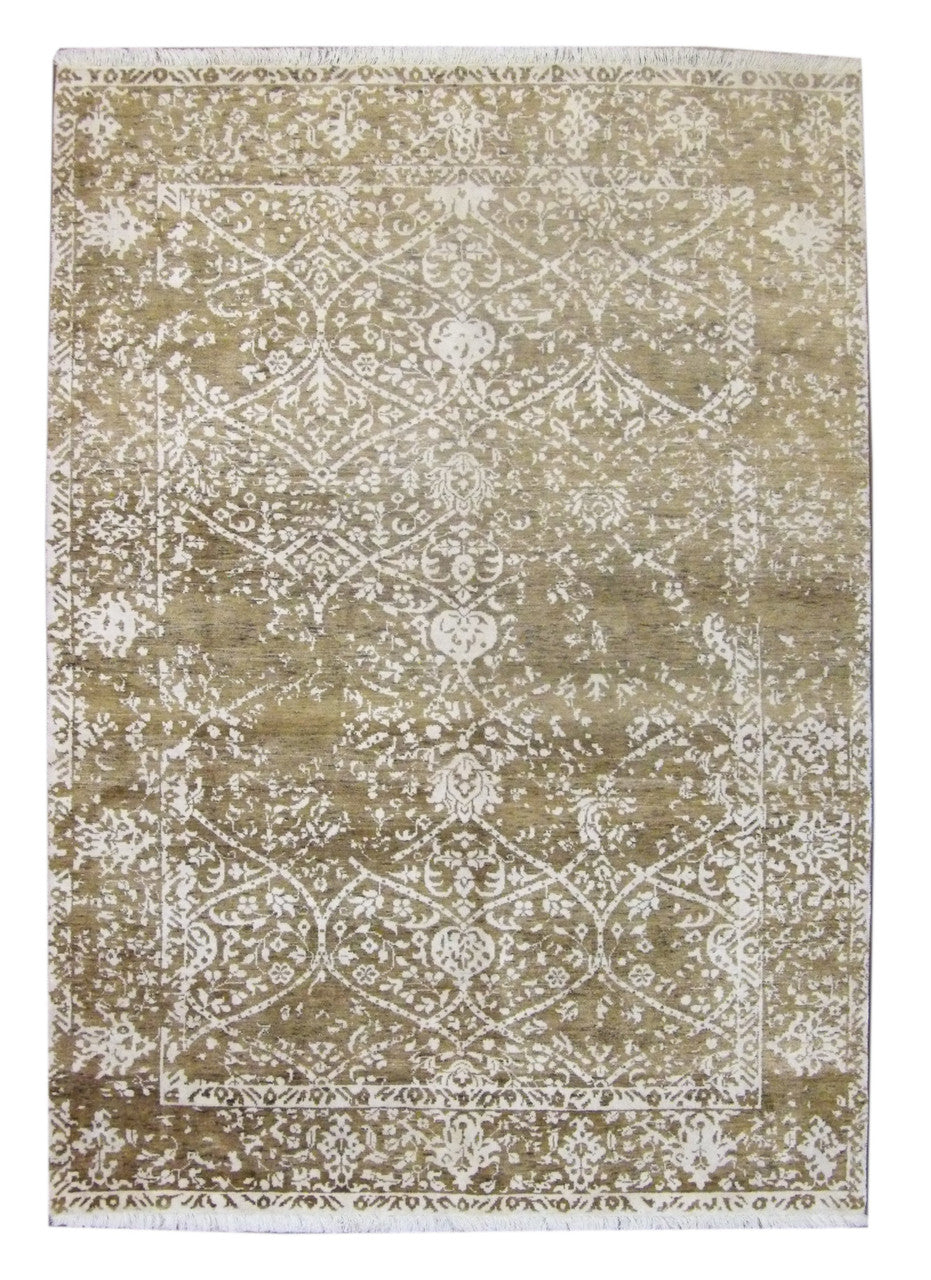 Traditional Hand-Knotted Silk rug, Rug #101-793