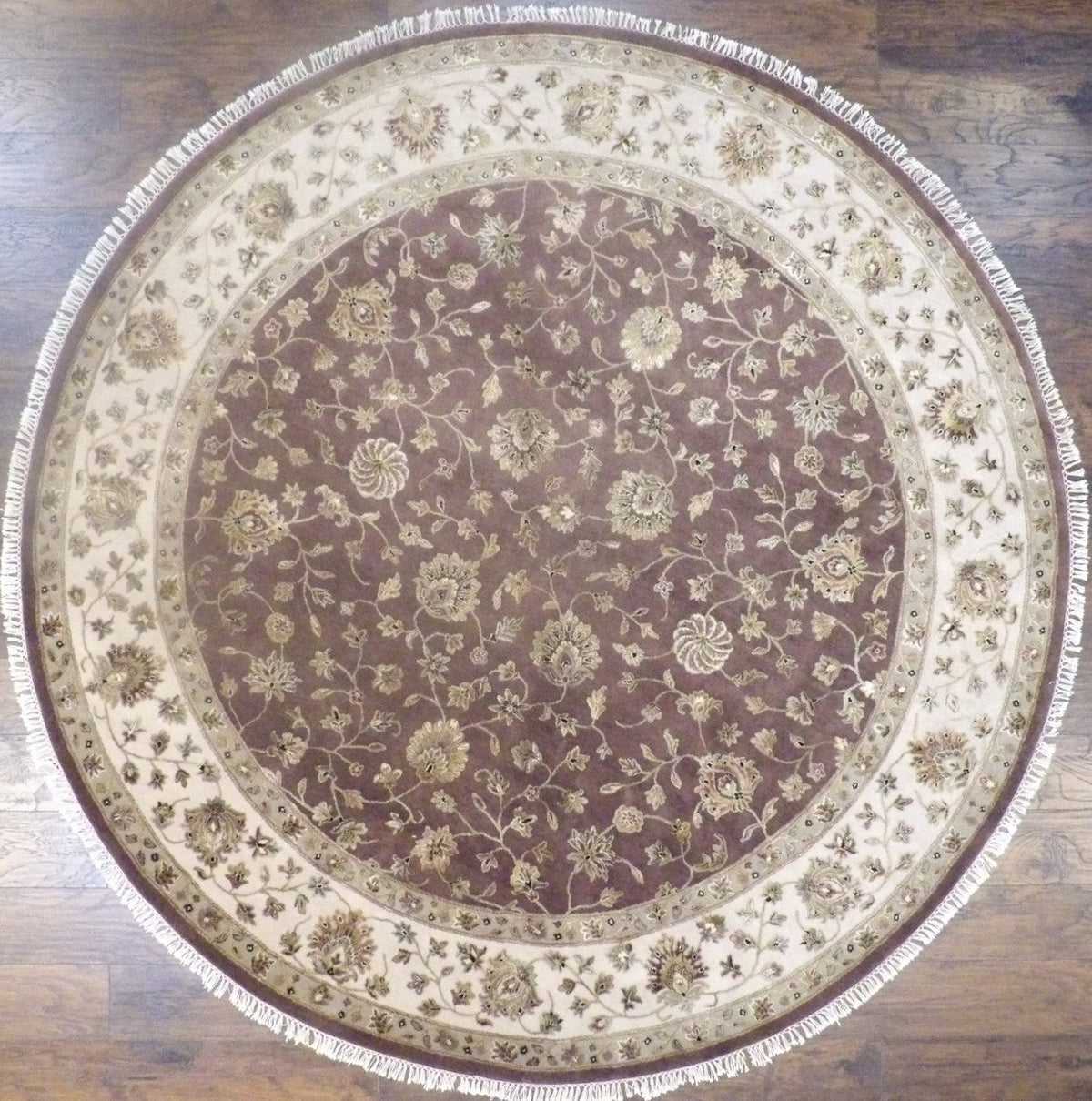 9x9 Traditional Hand-Knotted Silk rug, Rug #101-502