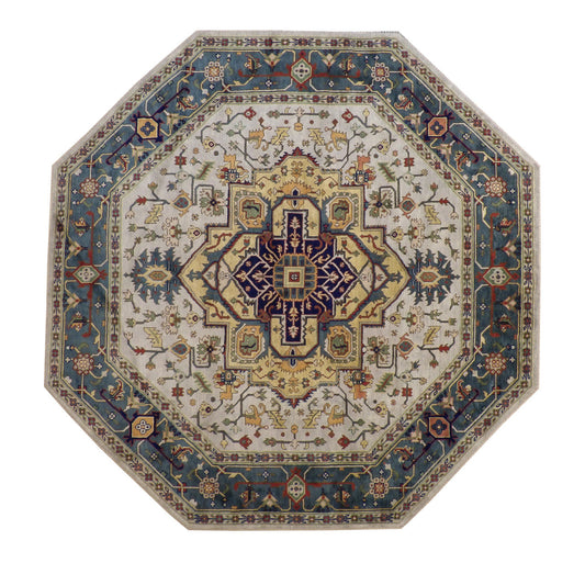 5x5 Tribal Hand-Knotted Wool rug, Rug #101-20324