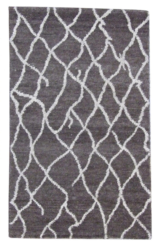 3x5 Moroccan Hand-Knotted Wool rug, Rug #101-169