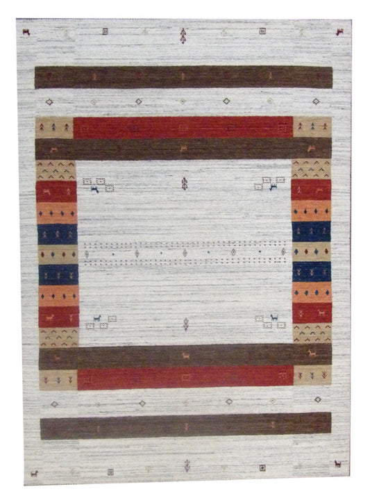 5x8 Tribal Hand-Knotted Wool rug, Rug #101-11068