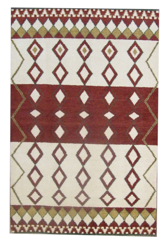 5x8 Moroccan Hand-Knotted Wool rug, Rug #101-786