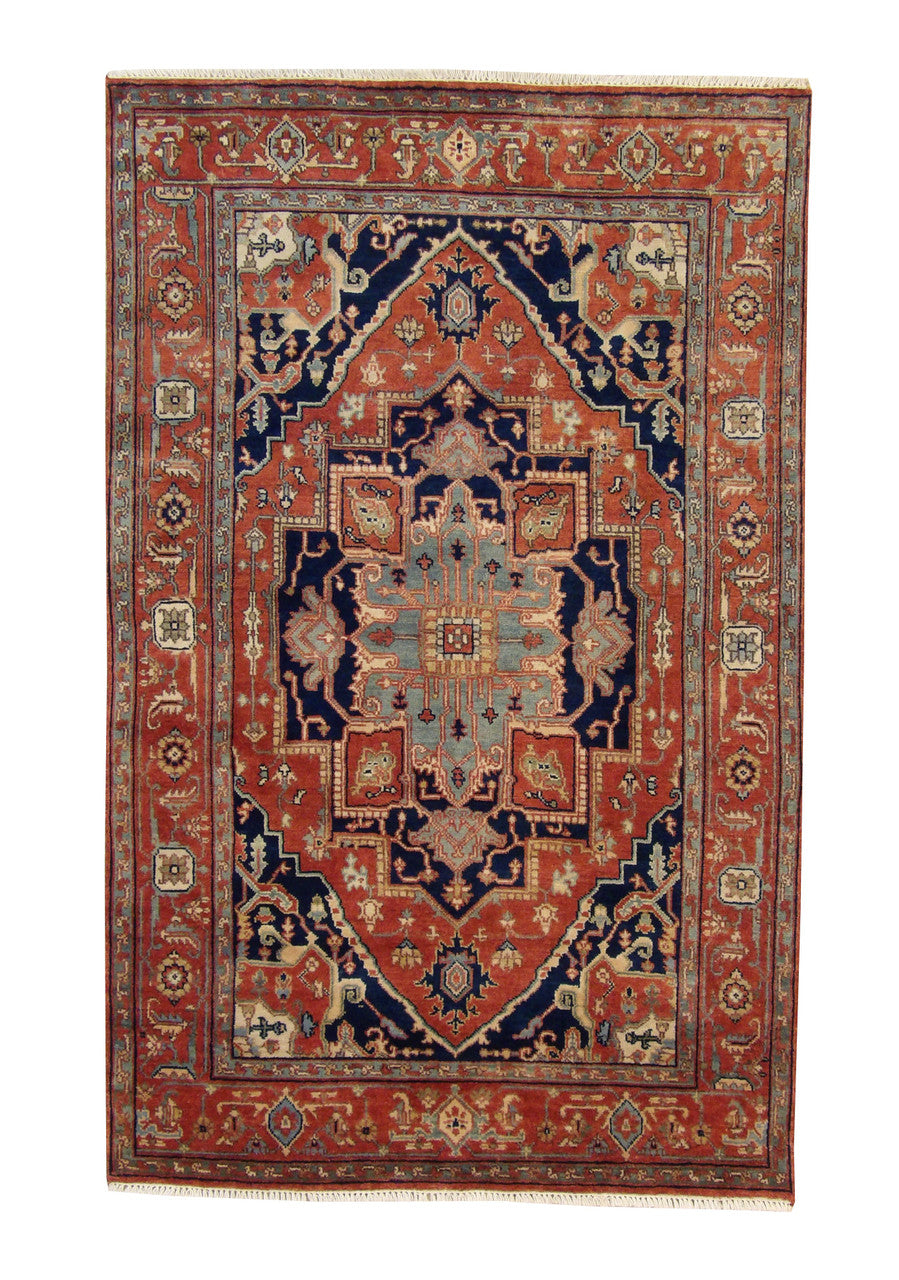 5x8 Tribal Hand-Knotted Wool rug, Rug #101-20102
