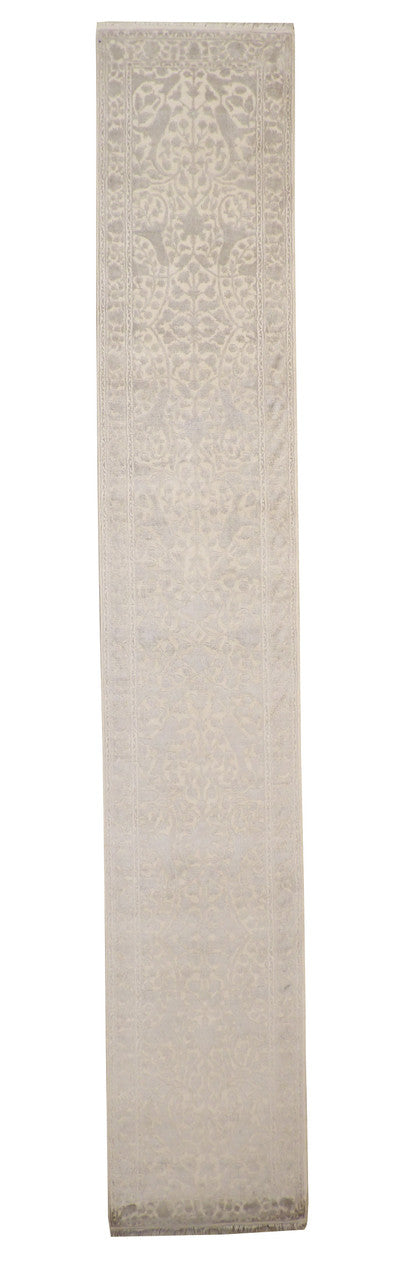 3x15 Traditional Hand-Knotted Silk rug, Rug #101-20055