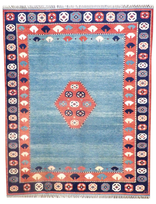8x11 Tribal Hand-Knotted Wool rug, Rug #robin-9