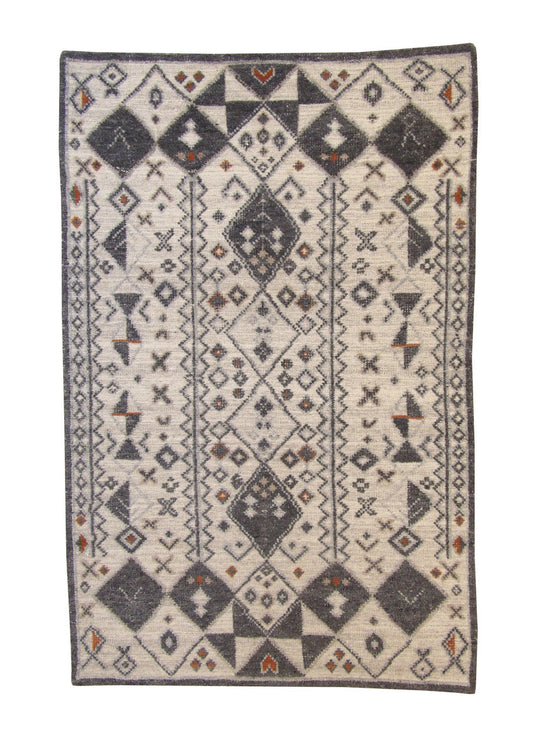5x8 Moroccan Hand-Knotted Wool rug, Rug #101-20043