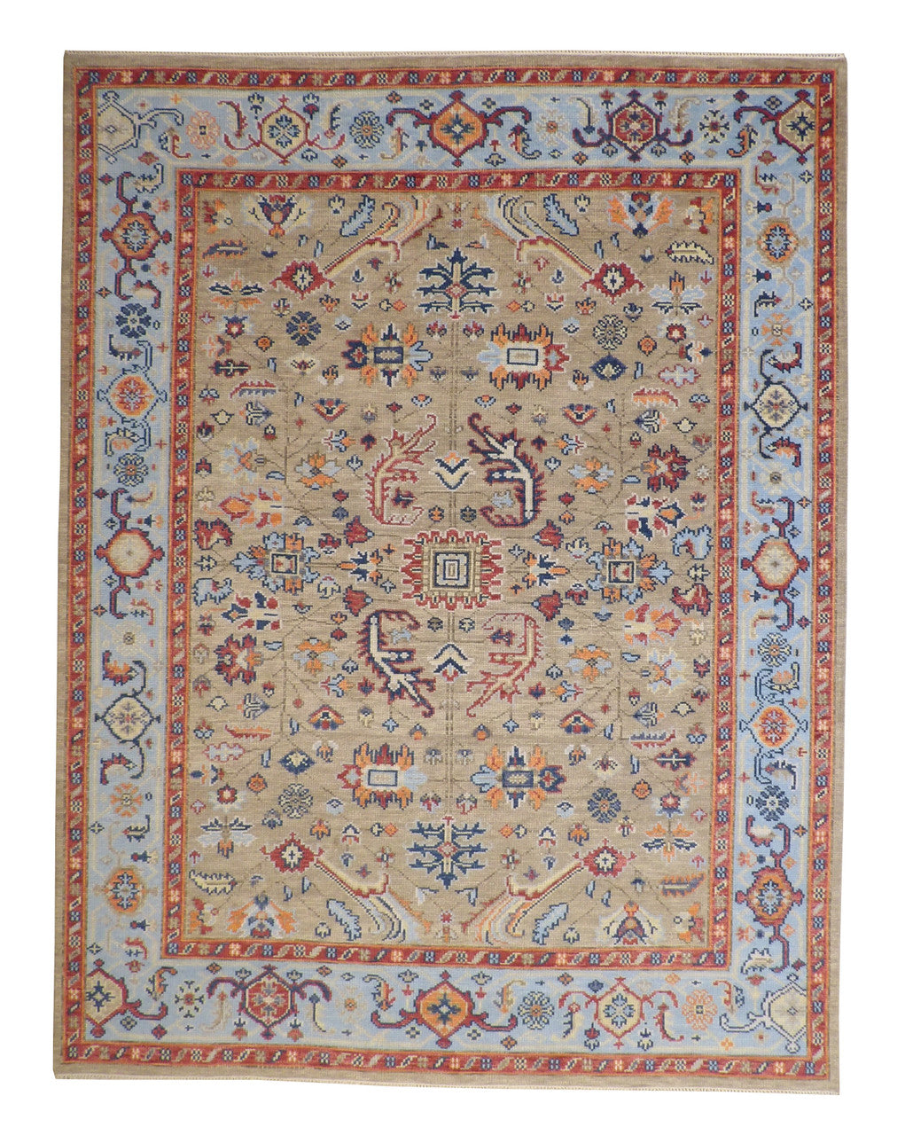 9x12 Oushak Hand-Knotted Wool rug, Rug #101-20179