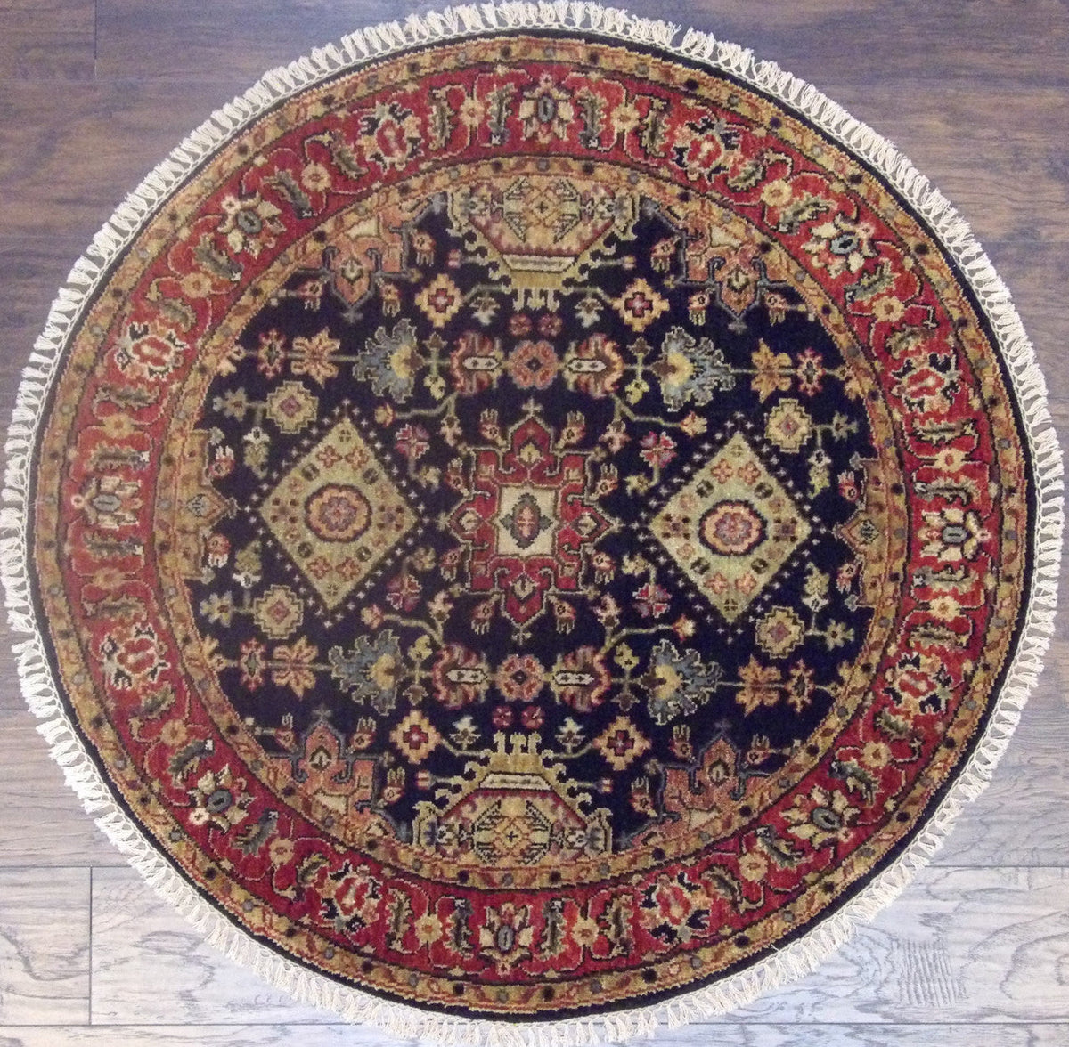 4x4 Tribal Hand-Knotted Wool rug, Rug #101-476