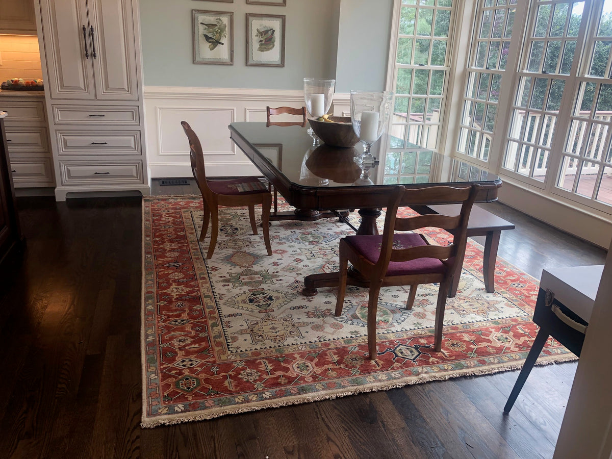 Rug in customer dining room