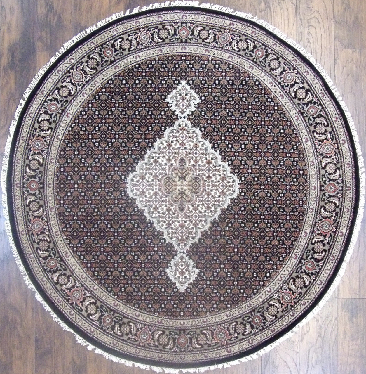 6x6 Traditional Hand-Knotted Silk rug, Rug #101-457