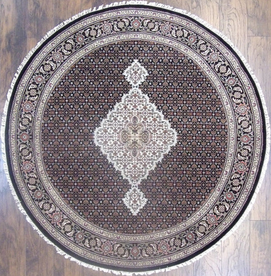 6x6 Traditional Hand-Knotted Silk rug, Rug #101-457