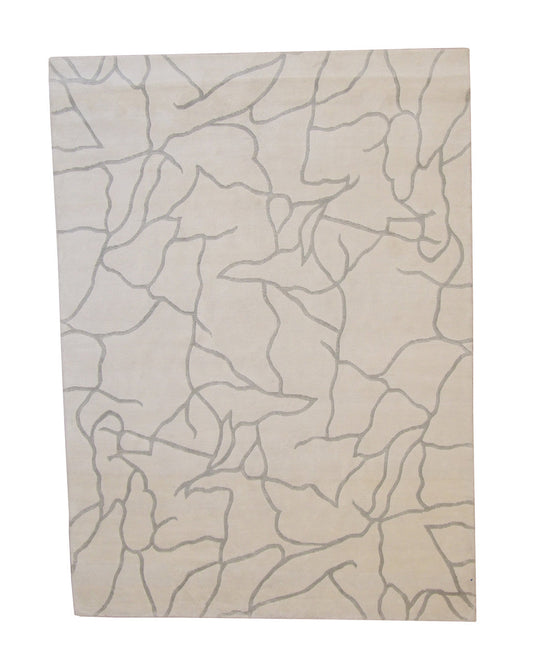 5x7 Modern Hand-Knotted Silk rug, Rug #101-3059