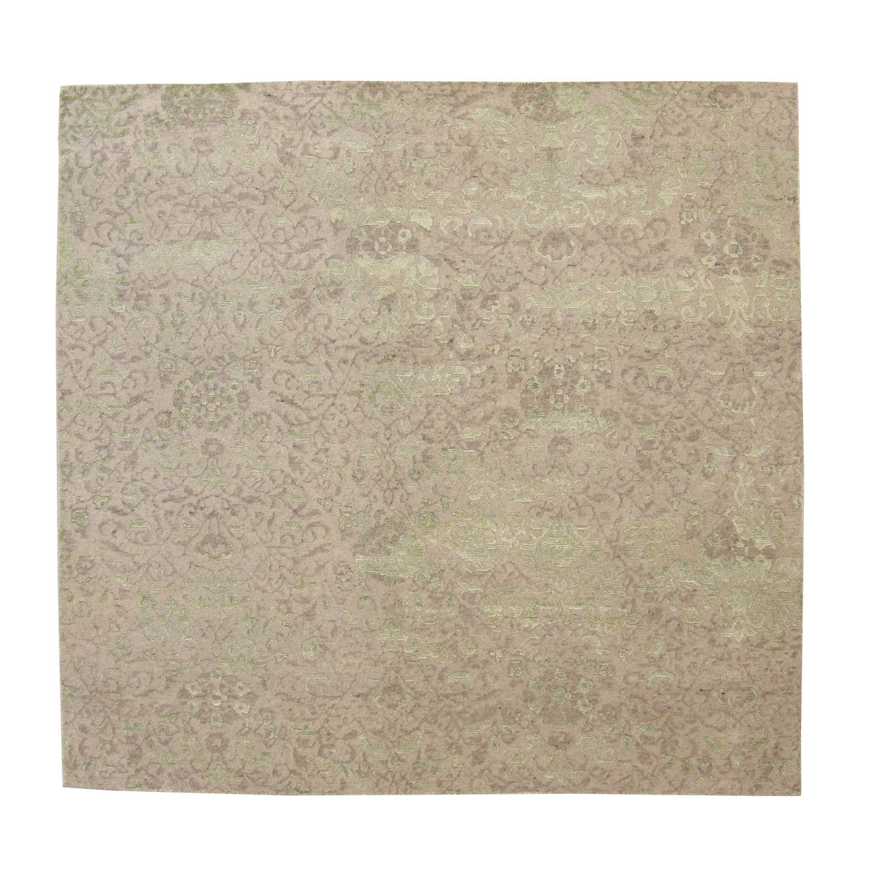 6x6 Transitional Hand-Knotted Silk rug, Rug #101-2019