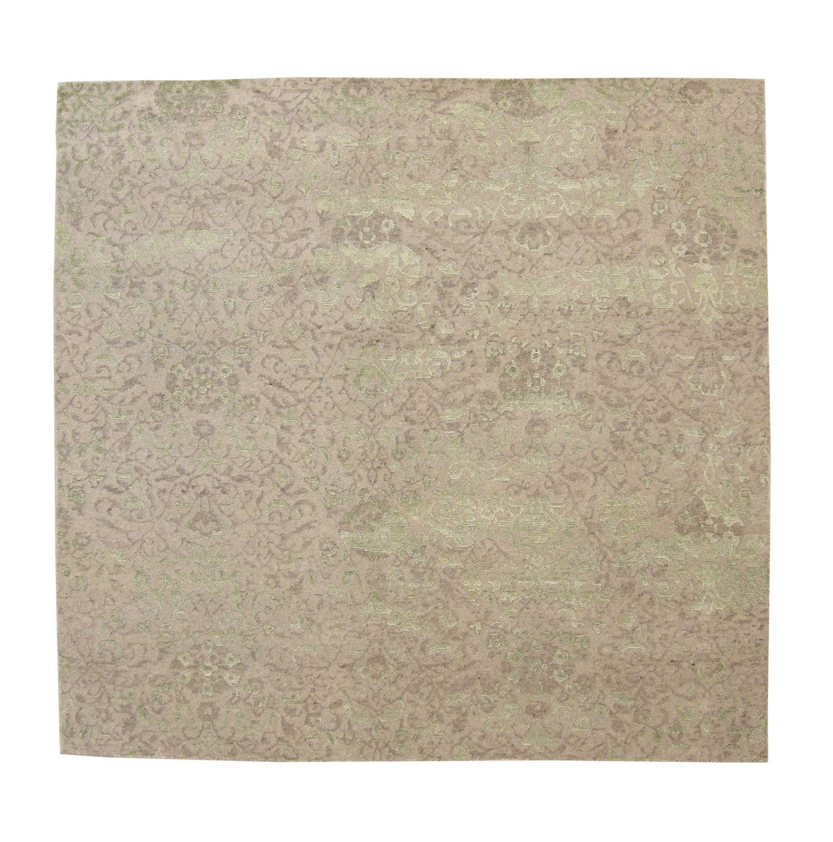 6x6 Transitional Hand-Knotted Silk rug, Rug #101-2019