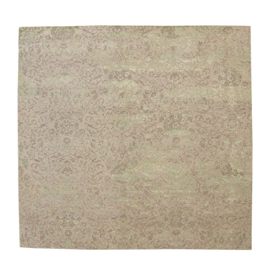 6x6 Transitional Hand-Knotted Silk rug, Rug #101-2019