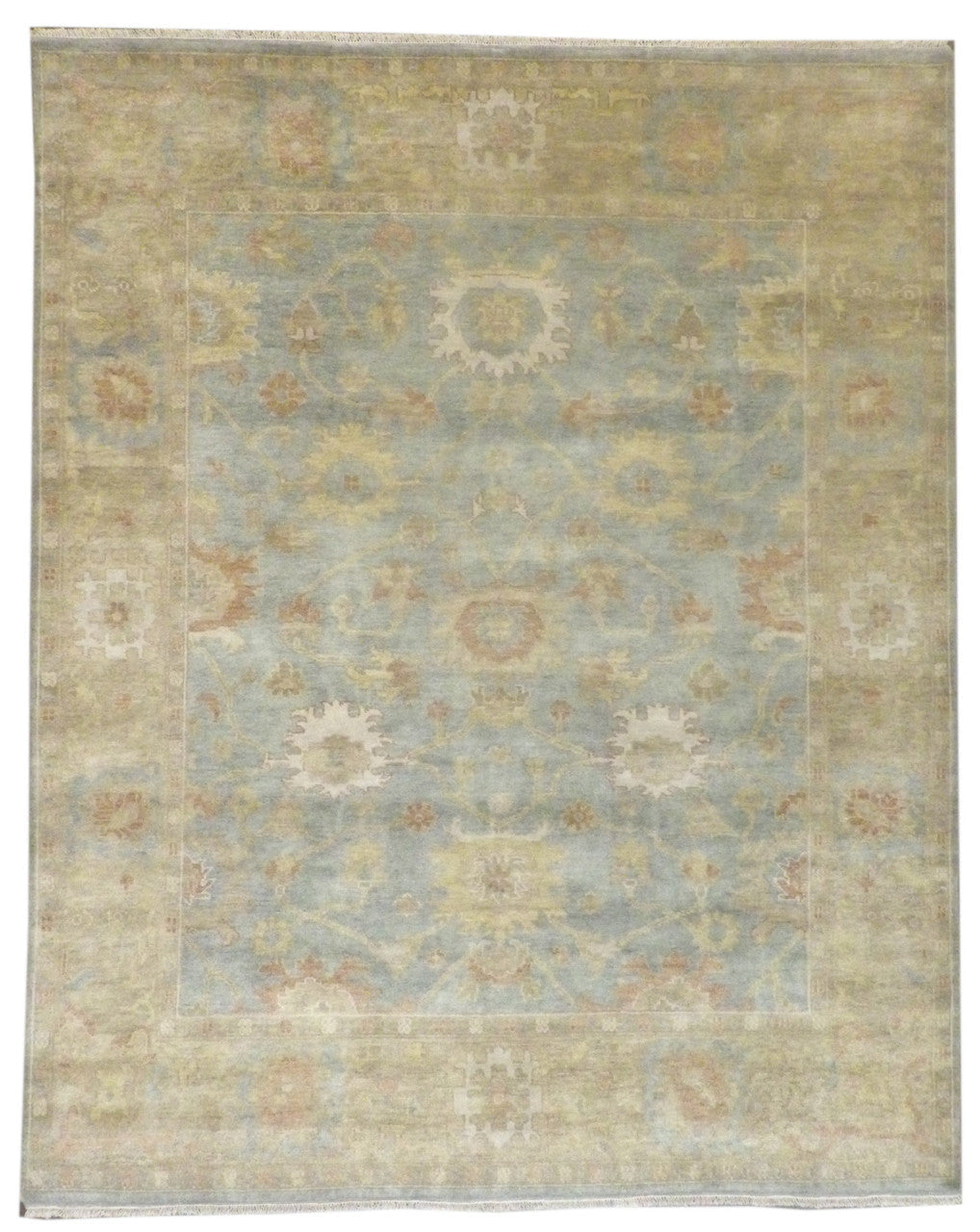 Oushak Hand-Knotted Wool rug, Rug #101-1005
