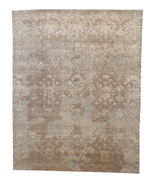 8x10 Transitional Hand-Knotted Silk rug, Rug #101-2006