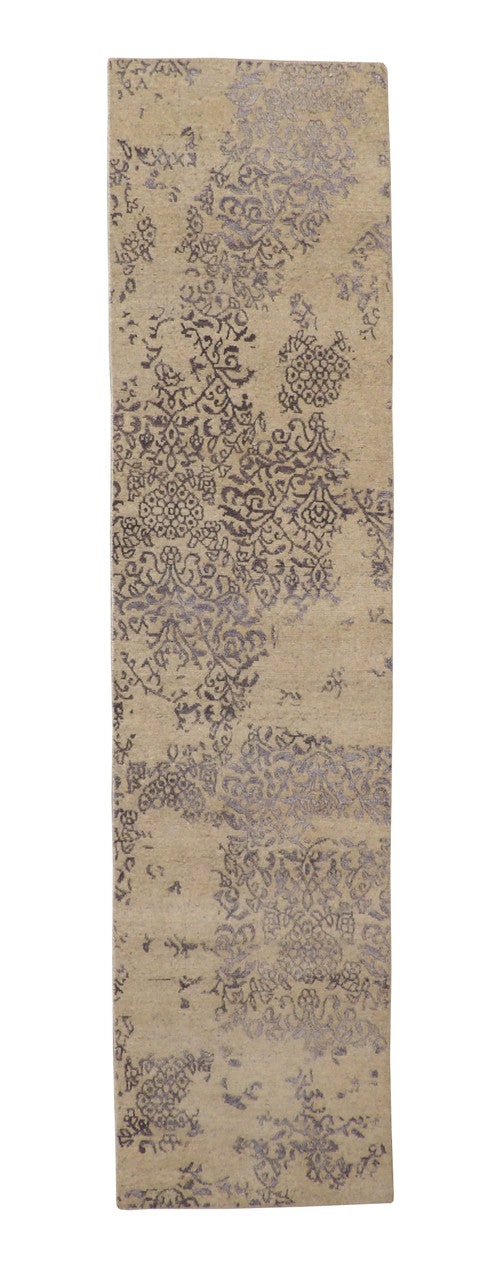 2x11 Modern Hand-Knotted Silk rug, Rug #101-2032