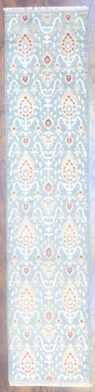 2x12 Ikat Hand-Knotted Wool rug, Rug #101-703