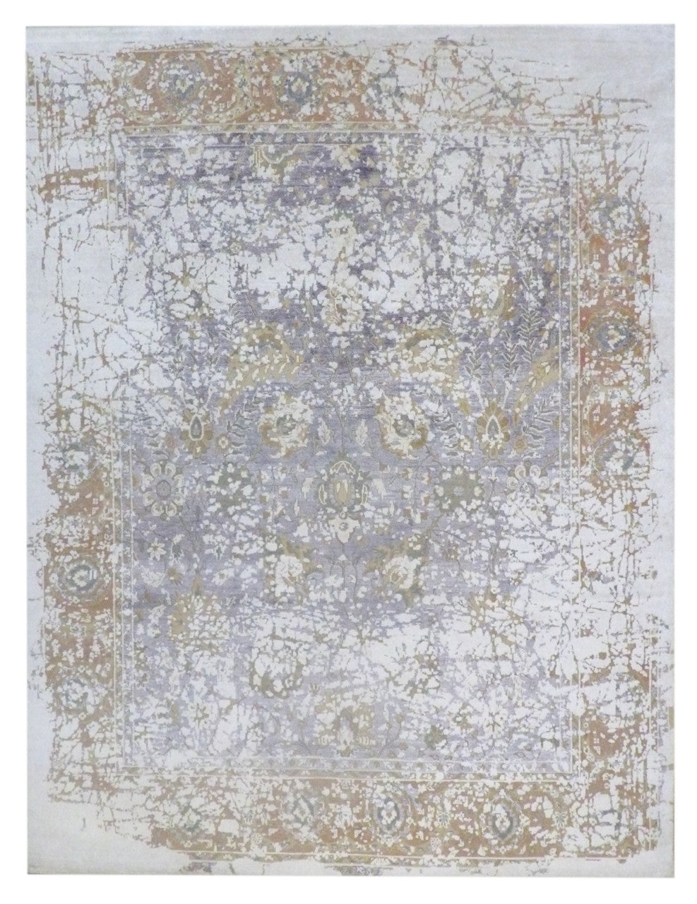 8x10 Transitional Hand-Knotted Silk rug, Rug #101-11305