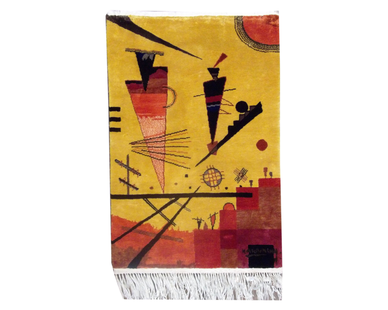2x2 Modern Hand-Knotted Silk rug, Rug #101-1121