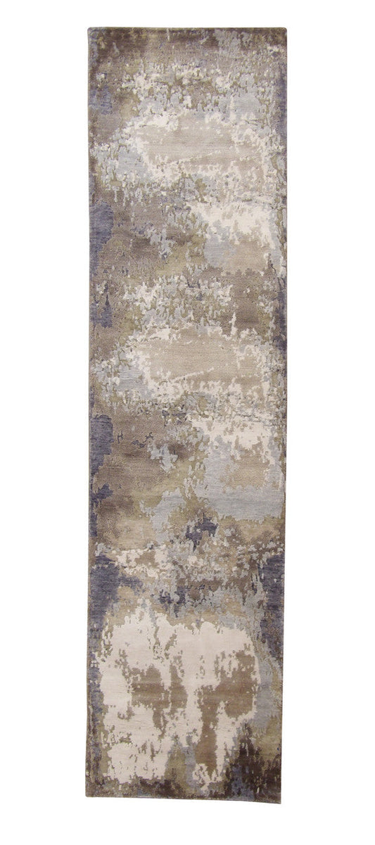 3x10 Modern Hand-Knotted Silk rug, Rug #101-20253
