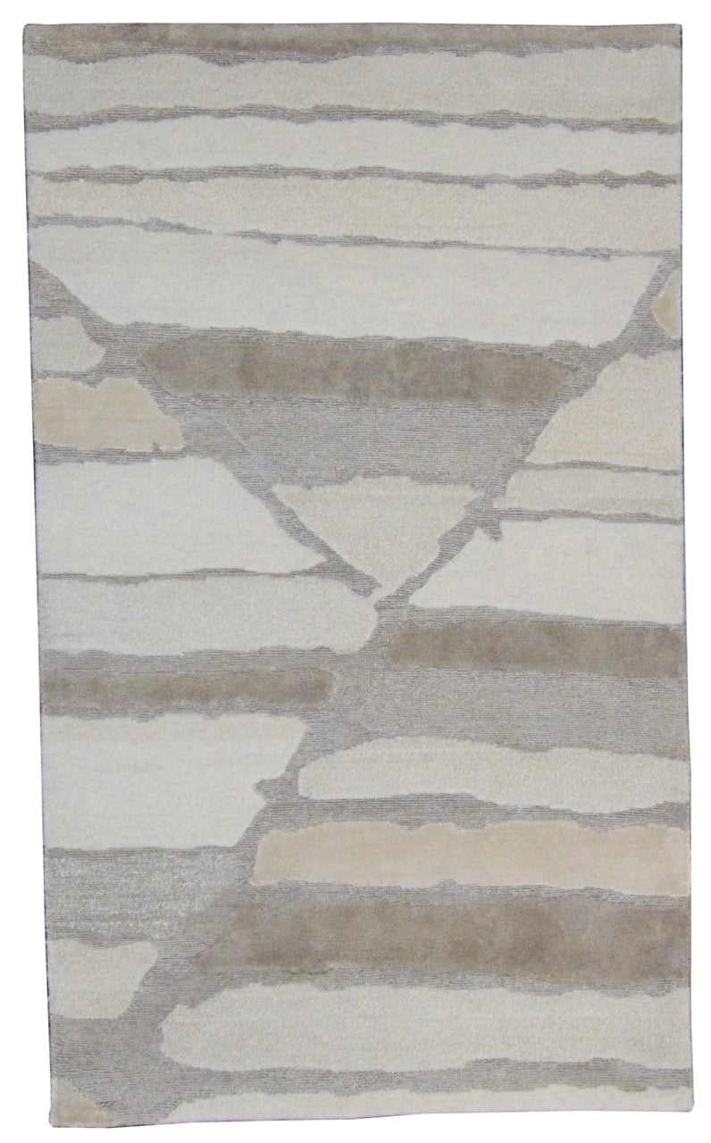 3x5 Modern Hand-Knotted Silk rug, Rug #101-157