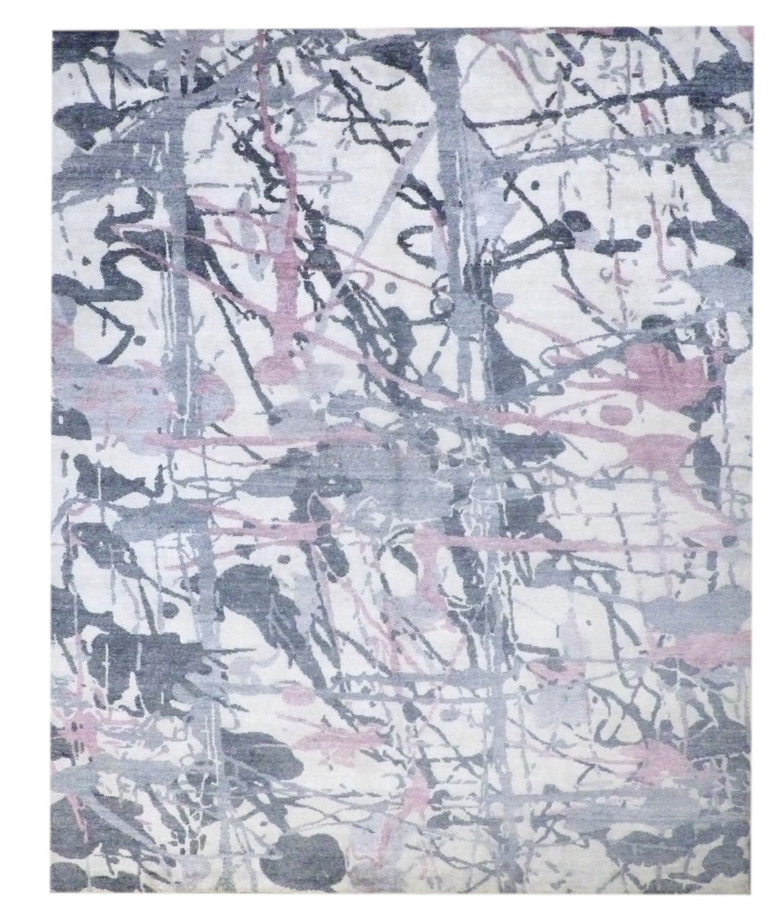 8x10 Modern Hand-Knotted Silk rug, Rug #101-11064