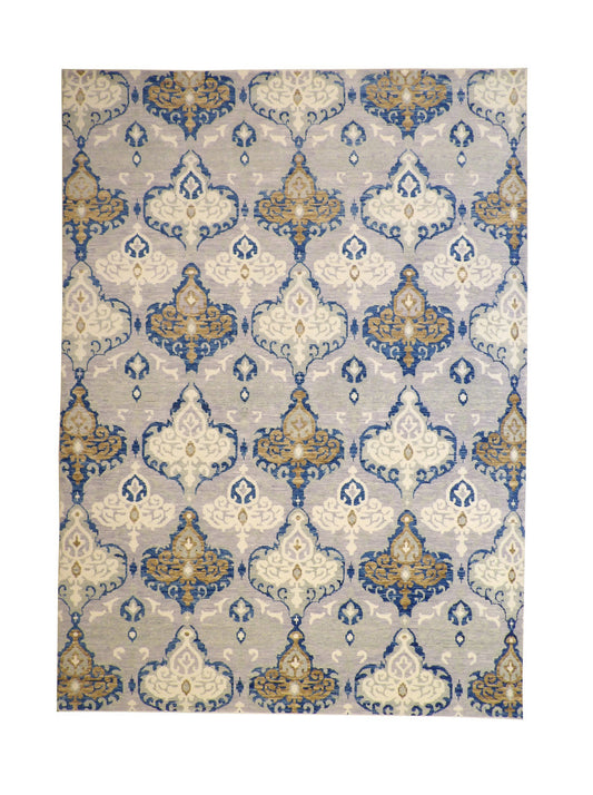 10x14 Ikat Hand-Knotted Wool rug, Rug #101-2143