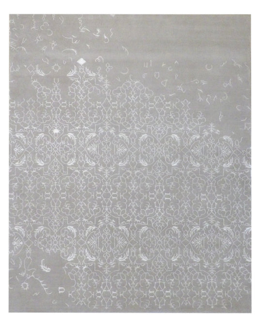 8x10 Transitional Hand-Knotted Silk rug, Rug #101-1036