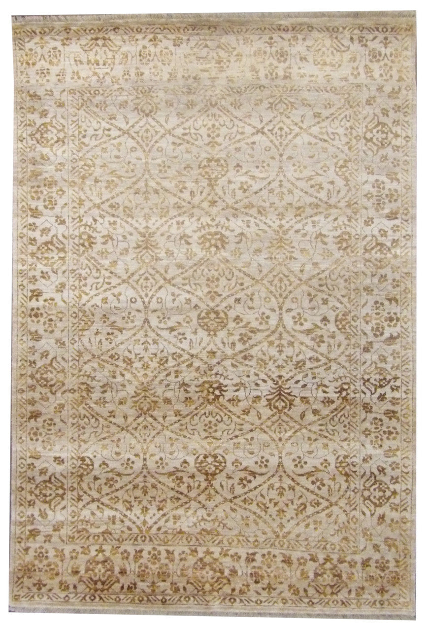 5x8 Traditional Hand-Knotted Silk rug, Rug #101-847