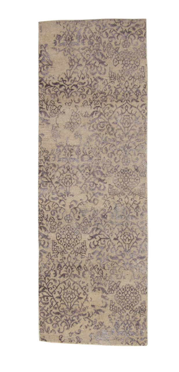 2x8 Transitional Hand-Knotted Silk rug, Rug #101-2051