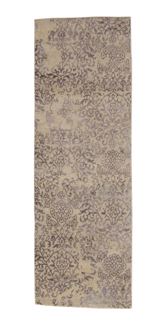 2x8 Transitional Hand-Knotted Silk rug, Rug #101-2051