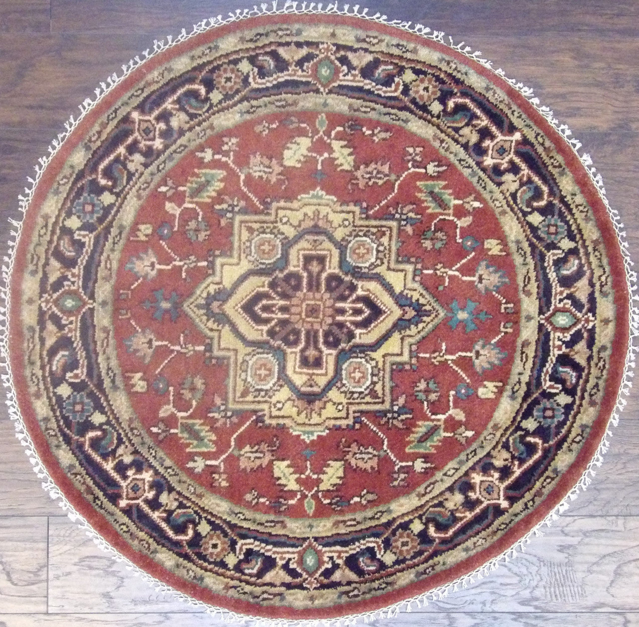4x4 Tribal Hand-Knotted Wool rug, Rug #101-477