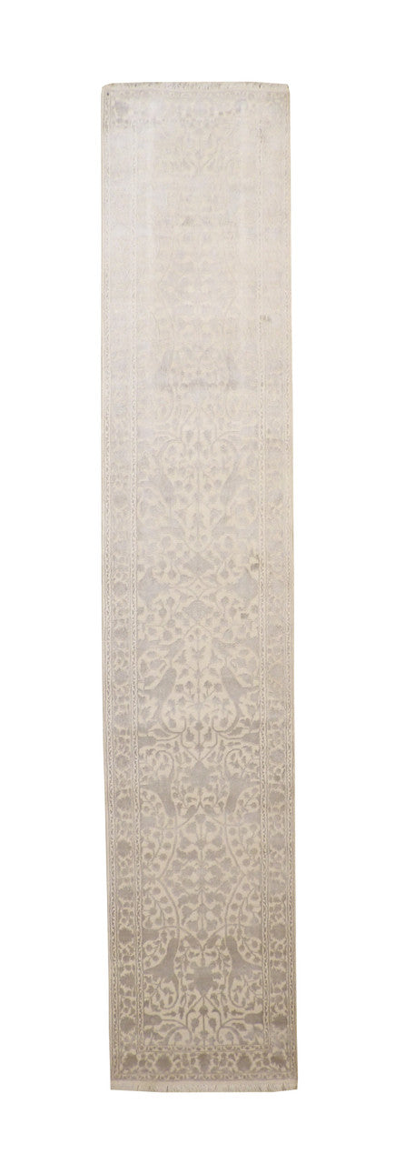 3x14 Traditional Hand-Knotted Silk rug, Rug #101-20056