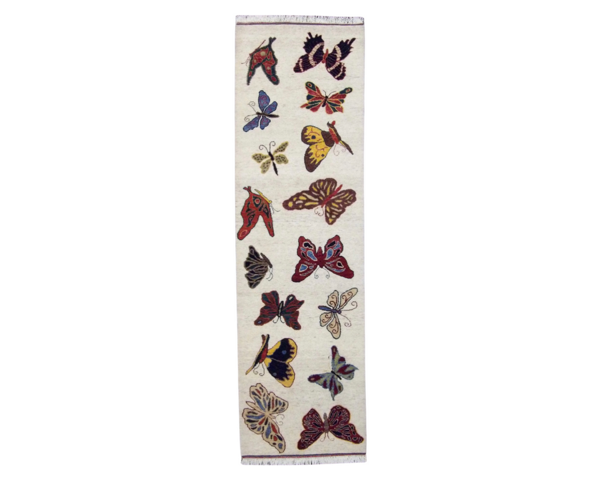 2x8 Coastal Hand-Knotted Wool rug, Rug #101-11019