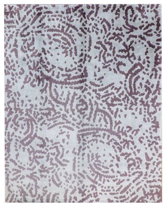 8x10 Transitional Hand-Knotted Silk rug, Rug #101-1057