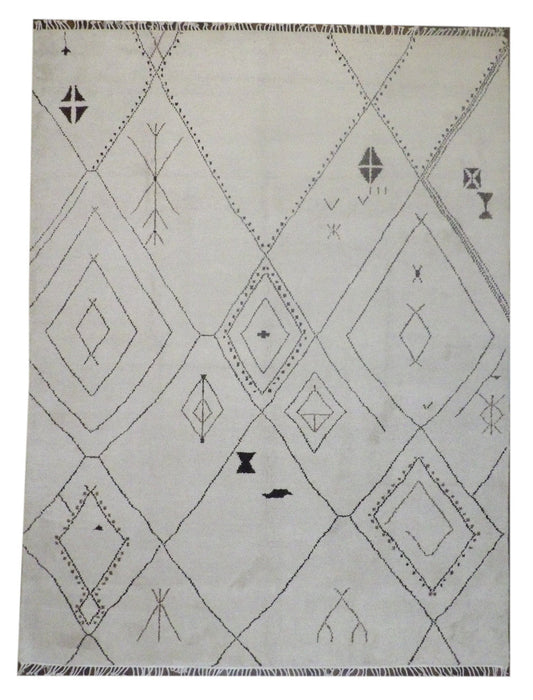 9x12 Moroccan Hand-Knotted Wool rug, Rug #101-763