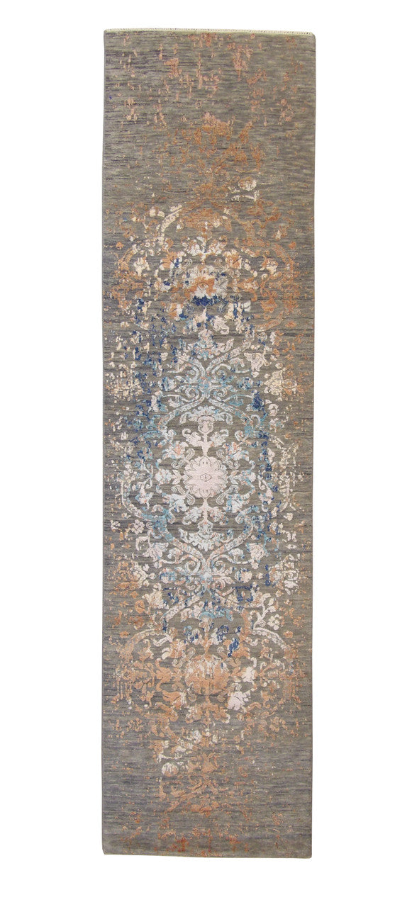 3x10 Transitional Hand-Knotted Silk rug, Rug #101-20161